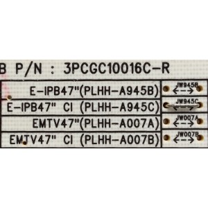 FUENTE DE PODER / BACKLIGHT / VIZIO 0500-0412-1290 / 3PCGC10016C-R / PLHH-A945C / E-IPB47''CI / MODELOS E3D470VX LATKJZEN / E472VLE LATKLTAN / SUSTITUTAS 0500-0407-0700 / 0500-0407-1130 / 0500-0412-1220 / 0500-0412-1360 / 0500-0407-1290 / 0500-0405-1290